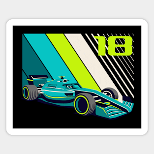 Formula Race Car 18 Magnet